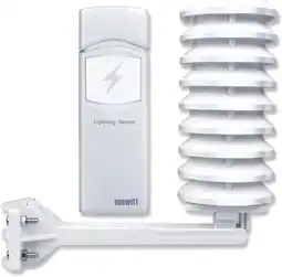 Amazon Ecowitt Draadloze bliksemafleider, sensor WH57, buitensensor voor Ecowitt weerstation Ecosystem, paar met HP2550, HP2560 Disp aanbieding