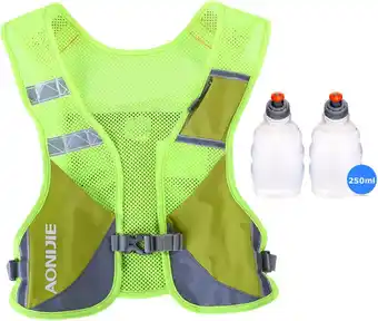 Amazon AONIJIE Lichtgewicht Outdoor Wandelen Hydratatie Rugzak Marathon Vest Klimmen Fietsen Rugzak Met 2 stks 250ML Flessen aanbieding