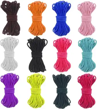 Amazon Elastiek voor armbanden, 2 mm, 12 stuks, 12 stuks, elastische draad voor armbanden, om te knutselen, kleurrijke armband, elas aanbieding