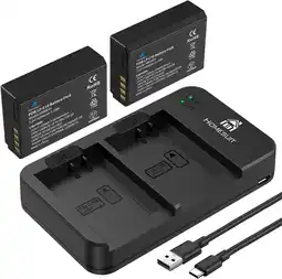 Amazon Homesuit LP-E10 accu en lp-e10 oplader voor Canon EOS 1100D, EOS 1200D, EOS 1300D, EOS 2000D, EOS Rebel T3, T5, T6, T7, Kiss aanbieding