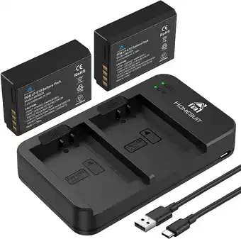 Amazon Homesuit LP-E10 accu en lp-e10 oplader voor Canon EOS 1100D, EOS 1200D, EOS 1300D, EOS 2000D, EOS Rebel T3, T5, T6, T7, Kiss aanbieding