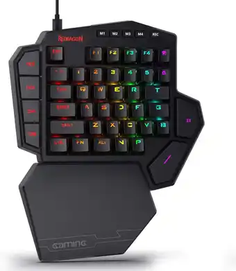 Amazon Redragon K585 DITI eenhandig RGB mechanisch gamingtoetsenbord, blauwe schakelaars, type-c professioneel gamingtoetsenbord met aanbieding