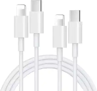 Amazon Set van 2 MFi-oplaadkabels voor iPhone USB C naar Lightning, snel opladen, 2 m, PD 27 W oplaadkabel voor iPhone 12, 13, 14, M aanbieding