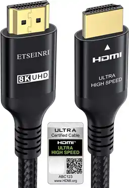 Amazon 2024 Nieuwste 10K 8K 4K HDMI Kabel 4M, Gecertificeerde 48Gbps Ultra Hoge Snelheid HDMI Kabel 4K 144Hz 120Hz 8K 60Hz eARC HDCP aanbieding