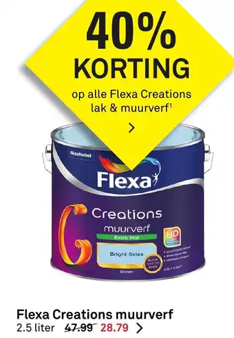 Karwei Flexa Creations muurverf 2.5L aanbieding