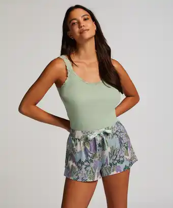 Hunkemoller Hunkemöller Pyjama shorts Jersey Lace Groen aanbieding