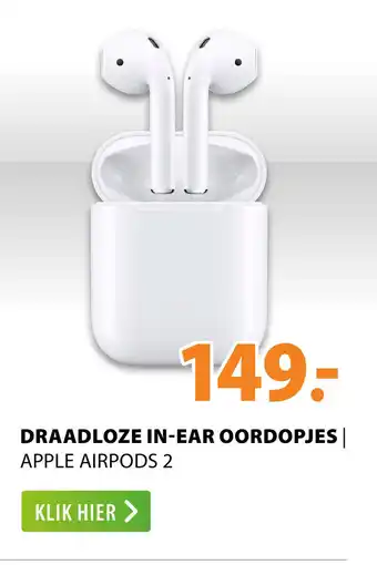 Expert Draadloze In-Ear Oordopjes | Apple Airpods 2 aanbieding