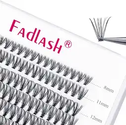 Amazon Fadlash Individuele Wimpers 20 Root Cluster Wimpers 0.10mm C Curl 8-15mm Gemengde Lengte 120pcs Zelftoepassing voor DIY Indiv aanbieding