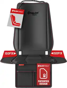 Amazon ATHLON TOOLS Onderlegger kinderzitje met zijbescherming, ideale pasvorm, Isofix-compatibel, dikke zachte bekleding, voor kind aanbieding