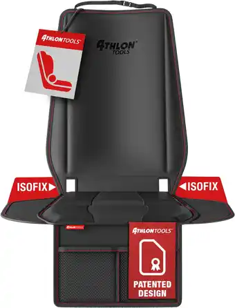 Amazon ATHLON TOOLS Onderlegger kinderzitje met zijbescherming, ideale pasvorm, Isofix-compatibel, dikke zachte bekleding, voor kind aanbieding