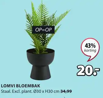 Jysk LOMVI BLOEMBAK aanbieding
