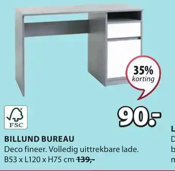 Jysk BILLUND BUREAU aanbieding