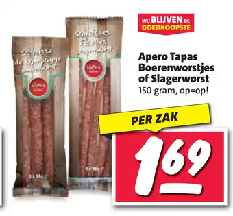 Nettorama Apero Tapas Boerenworstjes of Slagerworst aanbieding