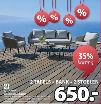 Jysk JUTLANDIA SANDBAKKE LOUNGESET aanbieding