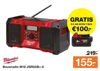 BOUWMAAT Bouwradio M18 JSRDAB+-0 aanbieding