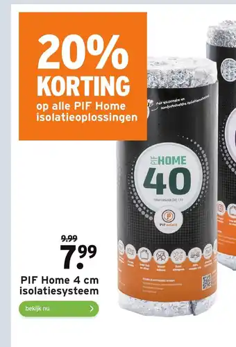 GAMMA PIF Home 4 cm Isolatiesysteem aanbieding