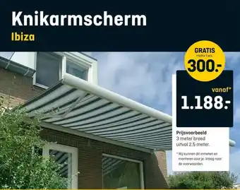 Hubo Knikarmscherm Ibiza aanbieding