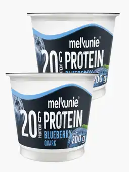 Flink Melkunie Protein bosbes kwark 0.2% vet 200g 2x aanbieding