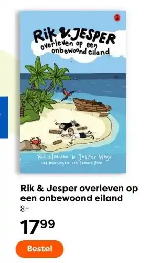 The Read Shop Rik & Jesper overleven op een onbewoond eiland 8+ aanbieding