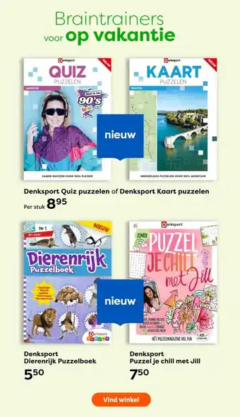 The Read Shop Denksport Quiz puzzelen of Denksport Kaart puzzelen aanbieding