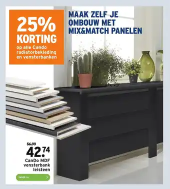 GAMMA CanDo MDF Vensterbank Leisteen aanbieding