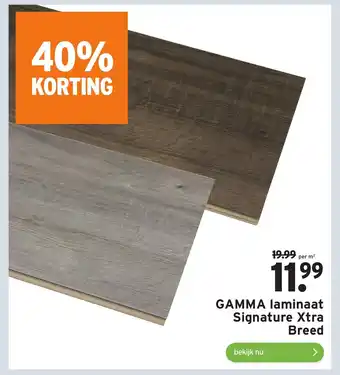 GAMMA Laminaat Signature Xtra Breed aanbieding