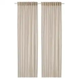 IKEA HÄllebrÄcka Vitragegordijnen, 1 paar, lichtbeige, 145x300 cm aanbieding