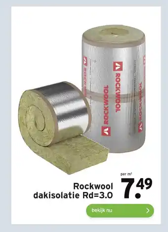 GAMMA Rockwool Dakisolatie Rd=3,0 aanbieding