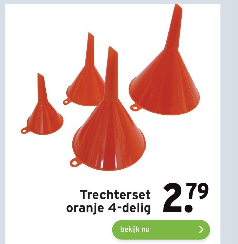 Jeu De 4 Entonnoirs En Plastique Brüder Mannesmann - Diamètres 50, 75, 100, 125 Mm - Pour Liquides, Huile, Carburant, Bricolage