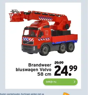 GAMMA Brandweer Bluswagen Volvo 58 cm aanbieding