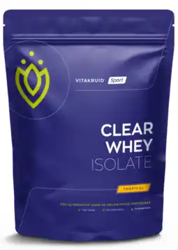 De Online Drogist Vitakruid Clear Whey Isolate Tropical aanbieding