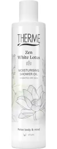 De Online Drogist Therme Zen White Lotus Moisturising Shower Oil aanbieding