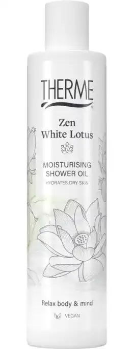 De Online Drogist Therme Zen White Lotus Moisturising Shower Oil aanbieding