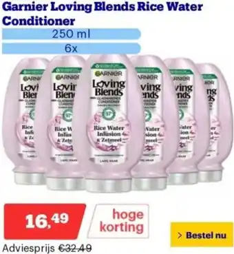 Bol.com Garnier Loving Blends Rice Water Conditioner 6x 250ml aanbieding