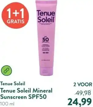 Holland & Barrett Tenue Soleil Mineral Sunscreen SPF50 aanbieding