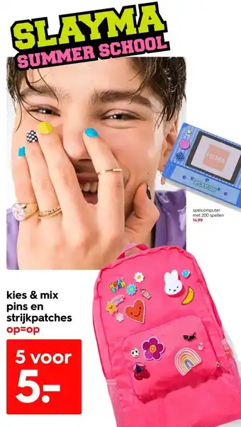 HEMA kies & mix pins en strijkpatches aanbieding