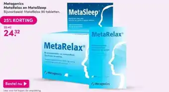 DA Metagenics MetaRelax en MetaSleep aanbieding