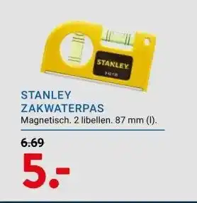 Kluswijs STANLEY ZAKWATERPAS aanbieding