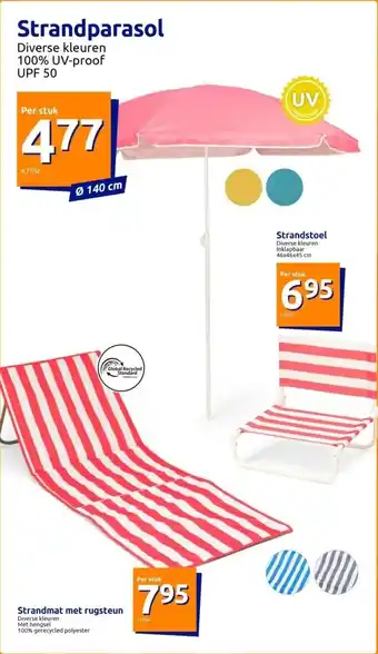 Action Strandparasol aanbieding