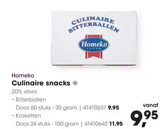 HANOS Homeko Culinaire snacks aanbieding