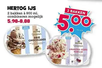 Boon`s Markt Hertog Ijs 900ml aanbieding