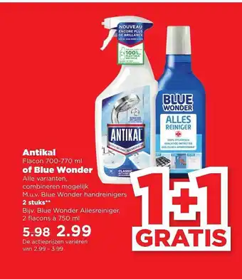 PLUS Antikal Of Blue Wonder 1+1 Gratis 750ml aanbieding