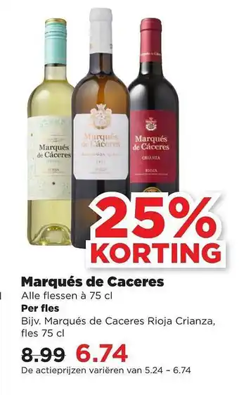 PLUS Marqués De Caceres 25% Korting aanbieding