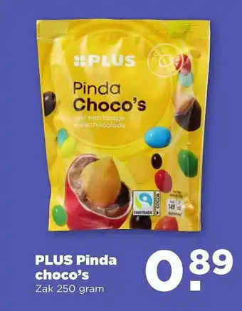 PLUS Plus Pinda Choco's 250 gram aanbieding