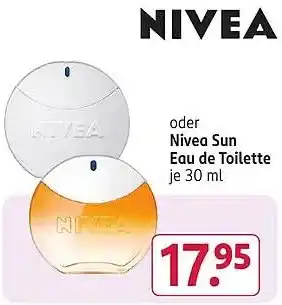 Rossmann DE NIVEA oder Nivea Sun Eau de Toilette je 30 ml aanbieding