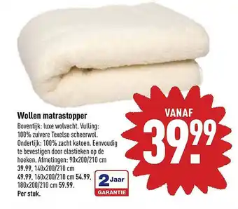 ALDI Wollen Matrastopper aanbieding