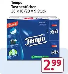 Rossmann DE Tempo Taschentücher aanbieding