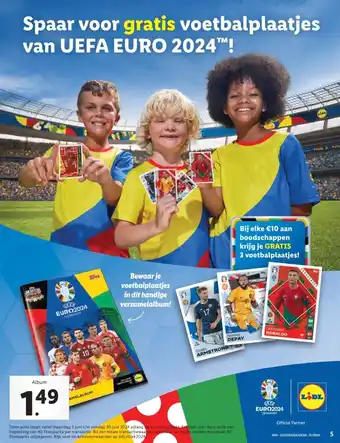 Lidl Spaar voor gratis voetbalplaatjes van UEFA EURO 2024™M! aanbieding