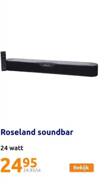 Action Roseland soundbar 24 watt aanbieding
