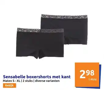 Action Sensabelle boxershorts met kant aanbieding